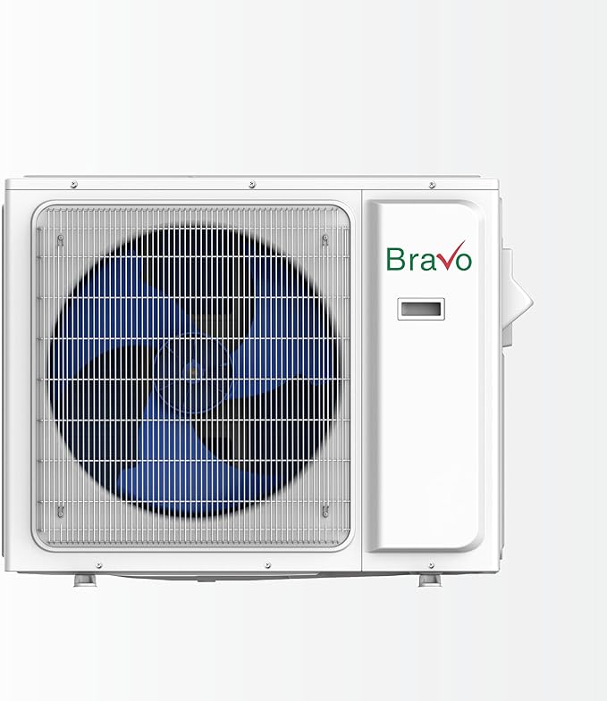 BRAVO 24,000 BTU Dual Zone 12000 + 12000 BTU Wall Mount Ductless Mini Split A/C and Heater with 16ft Installation Kits